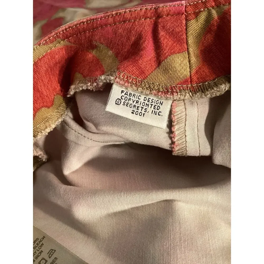 Sigrid Olsen Sport Women's Pink/Beige Floral Pattern‎ Ankle Pant Slacks SZ 6